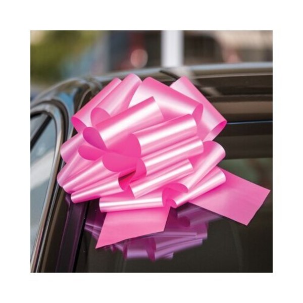 Car Dealer Depot Holiday Pull Car Bow: Pink 535H-PI